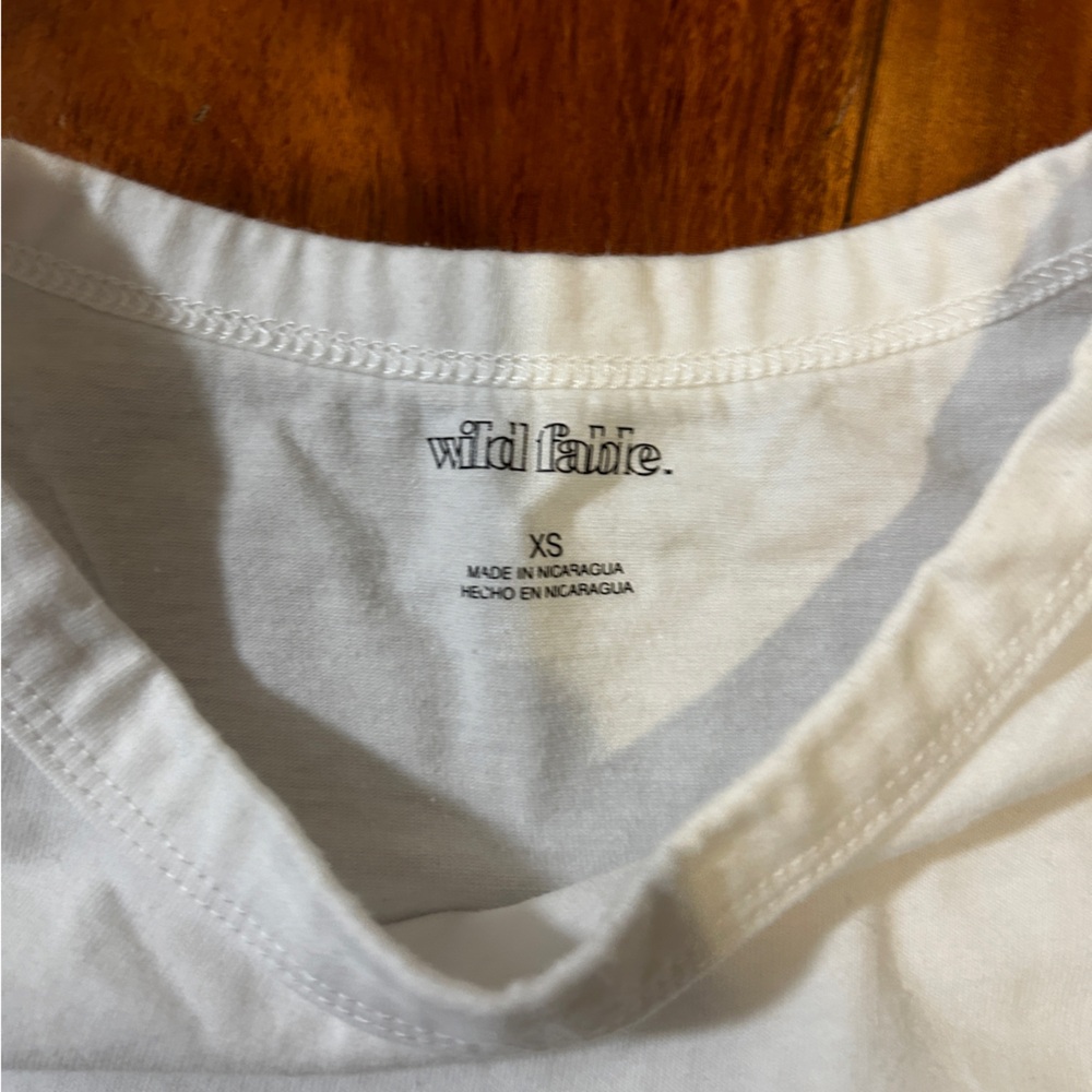 White crop top Tee